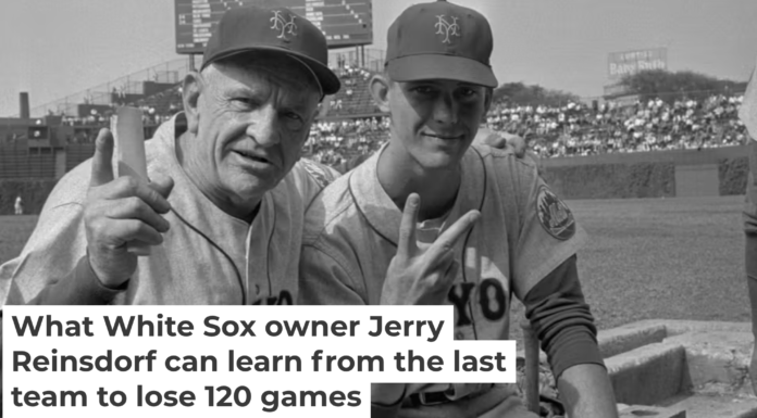 New York Mets manager Casey Stengel and outfielder Jim Hickman celebrate after breaking their 17-game losing streak in 1962. Bettmann/Getty Images